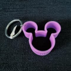 Disneyland Resort ミッキー型 シリコンキーチェーン パープルのサムネイル