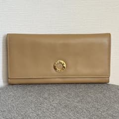 セリーヌ サークルロゴ ウォレット 長財布 二つ折リ財布 ベージュcw475