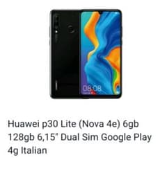 ジャンクHUAWEI P30 lite128gbミッドナイトブラックSIMフリーのサムネイル
