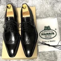 ハリスHARRISのウィングチップ、サイズ7、ブラック ハリスHARRISのウィングチップ、サイズ7、ブラック - メルカリ