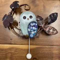 フクロウデザインの壁掛けオルゴール(星に願いを) 北一硝子のサムネイル