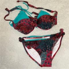 水着 ビキニ 花柄　エスニック柄　2wayのサムネイル