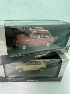 京商 NISSAN PAO & Be-1 ミニカー 2台セット 京商 NISSAN PAO & Be-1 ミニカー 2台セット - メルカリ