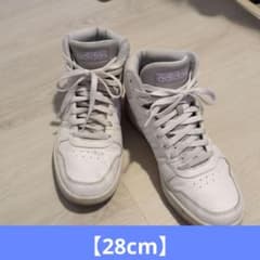 28cm　アディダス　ハイカット白のサムネイル