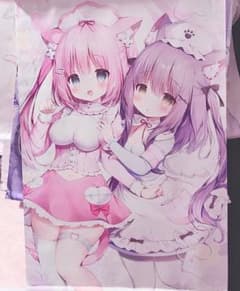 泉*様 桃豆こまもち　B2タペストリーのサムネイル