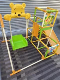 くまのプーさん　ジャングルジム　折りたたみ 滑り台 ロングスロープ　キッズパークのサムネイル
