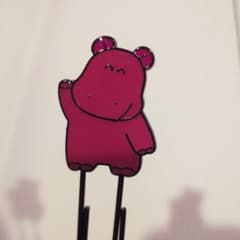 たべっ子どうぶつ　チャーム付きメタルクリップ　かばのサムネイル