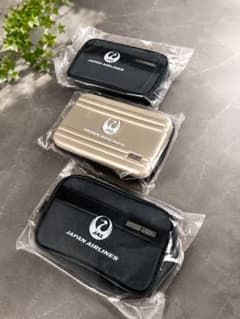 JAL ビジネスクラス ZERO HALLIBURTON アメニティポーチ 3点 - メルカリ