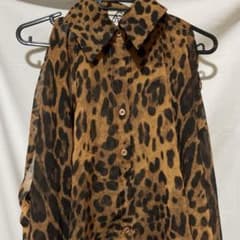 【UNIF】ヒョウ柄シースルー長袖シャツ