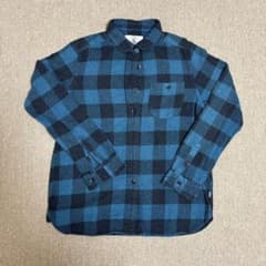 AIGLE エーグル 長袖 ネルシャツ ブルーチェック柄　Mサイズのサムネイル