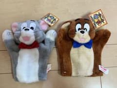 [2 점 세트] 톰과 제리 헤세이 레트로 퍼펫 인형 봉제 인형