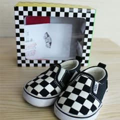 キッズ 【VANS】SLIP ON  V98BABY BLK/WHT CHKのサムネイル