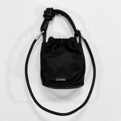 GANNI Knot Small Bucket 2WAY バッグ ブラック