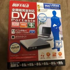 ポータブル DVDドライブ　BUFFALO DVSM-PN58U2V-SVのサムネイル