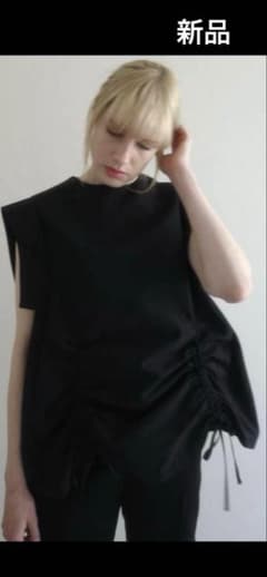 トップス ella drawstring blouse eLLa selectshop drawstring blouse ブラック - メルカリ