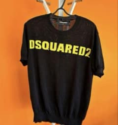 DSQUARED2 半袖ニット イエローロゴのサムネイル