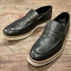 30cm！クラークス ローファー アーネストフリー メンズ ブラック