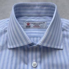 TURNBULL&ASSER ターンブル&アッサー ストライプ ドレスシャツ英国