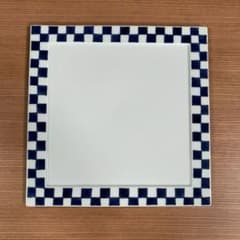 有田焼 しん窯：青花 市松文 スクエアディナープレート☆ 有田焼 しん窯：青花 市松文 スクエアディナープレート☆ - メルカリ