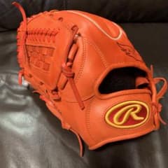 Rawlings 左投げ軟式グローブ オレンジ - メルカリ