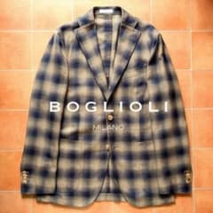 BOGLIOLI メルカリ - ネイビー ベージュ オンブレチェック 44 K.JACKET BOGLIOLI ネイビー ベージュ オンブレチェック 44 K.JACKET ジャケット・アウター