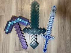 マインクラフトmineclaft剣ツルハシ光る剣セット　3点セット