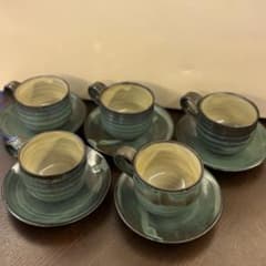 陶器 ティーカップ＆ソーサー 5客セットのサムネイル