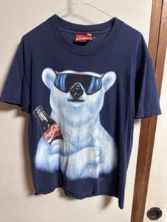 コカ・コーラ クマ Tシャツ ネイビーMのサムネイル