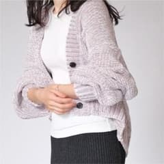 AKTE モールヤーンハンドニットガウン グレーのサムネイル