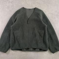 유니클로 보어 플리스 V 넥 노 컬러 풀 Zip 가디건 M zz
