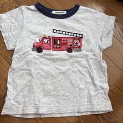 familiar ファミリア 消防車 刺繍 Tシャツ 100cmのサムネイル