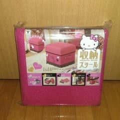 値下げ♪新品未開封♪送料無料♪ ハローキティの収納ボックススツール(取っ手付)のサムネイル