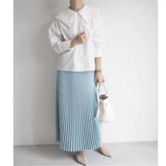 cen. プリーツ ロング スカート ミント ミモレ マイクローゼット セン L