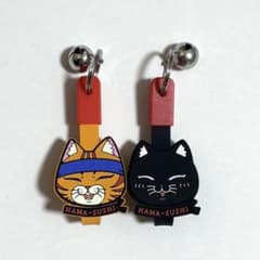 【2個セット】ラーメン赤猫 文蔵 サブ 自転車キーホルダー はま寿司