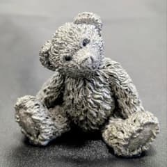 純銀張 英国 スターリングシルバー ホールマーク テディベア 彫刻 くま 純銀張 英国 スターリングシルバー ホールマーク テディベア 彫刻 くま