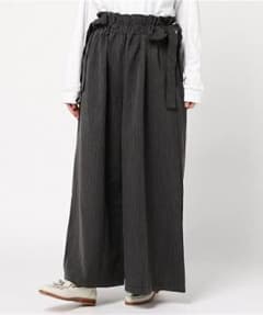 merlot ウエストサイドリボンワイドパンツ 黒のサムネイル