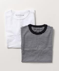 THE SHINZONE/シンゾーン 2PACK T-SHIRT 白 ボーダー THE SHINZONE/シンゾーン 2PACK T-SHIRT 白 ボーダー - メルカリ