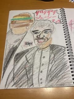 【手描きイラスト】公安のおじさん、まさかのマック食べる説のサムネイル