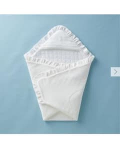 ミキハウス【美品】おくるみ　アフガン　ベロア　セレモニーのサムネイル
