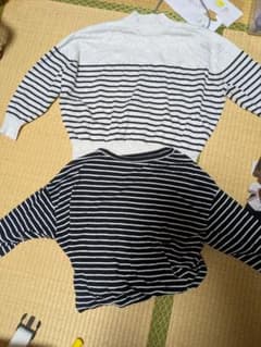 長袖 ボーダー カットソー 2枚セットのサムネイル