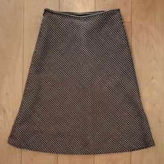 e zione 日本製 ウール100% ミニチェック柄 スカート 61 S 焦茶