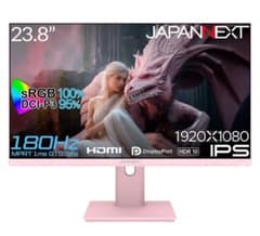 可愛い ピンク JAPANNEXT 23.8インチゲーミングモニター 180Hz - メルカリ