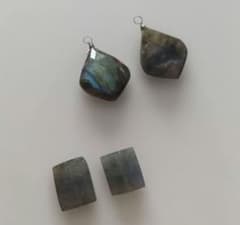 天然石 ラブラドライト 2種類 ハンドメイド アクセサリー制作 美シラー
