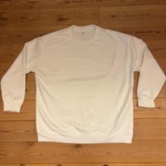 新品 裏起毛トレーナー 白 3XL ビッグシルエット 無地 スウェットのサムネイル