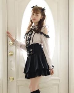 LIZLISA 3 리본 하트 초커 블라우스 핑크