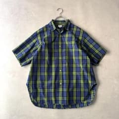 美品 BLAMINK ブラミンク タータンチェック 半袖ビッグシャツ 48 日本 美品 BLAMINK ブラミンク タータンチェック 半袖ビッグシャツ 48 日本