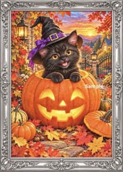 かぼちゃからこんにちは♪ 黒猫のハロウィン - メルカリ