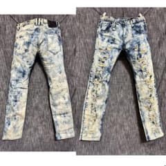 ROEN ハードダメージ加工 ブリーチ ケミカル デニム ストレッチ 高原弘 