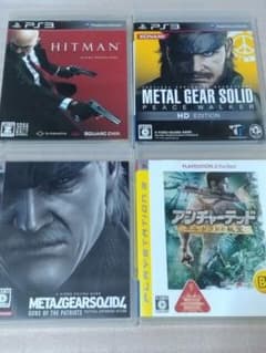PS3ソフト4本セット ヒットマン メタルギア　アンチャーテッド（起動確認済）のサムネイル