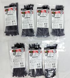 【7個セット】結束バンド ロックタイ150mm30本 黒 LT-150W30BKのサムネイル